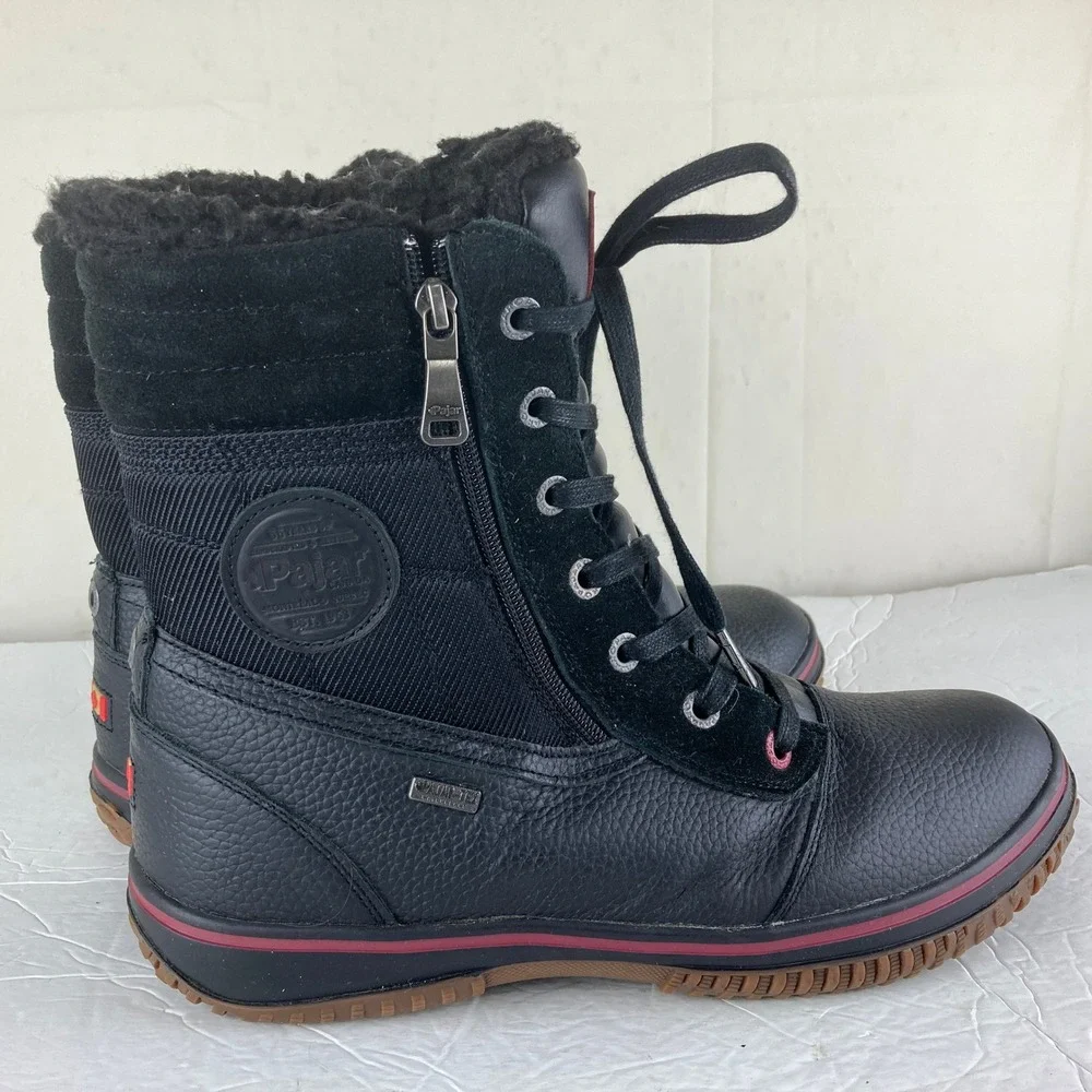 Pajar Canada Tour Winter Boots Mens 12-12.5 Black Waterproof Leather Suede Snow